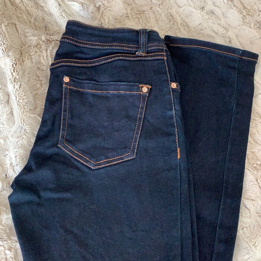 INC Dark Jeans, Skinny Leg, Curvy Fit, Size 4
